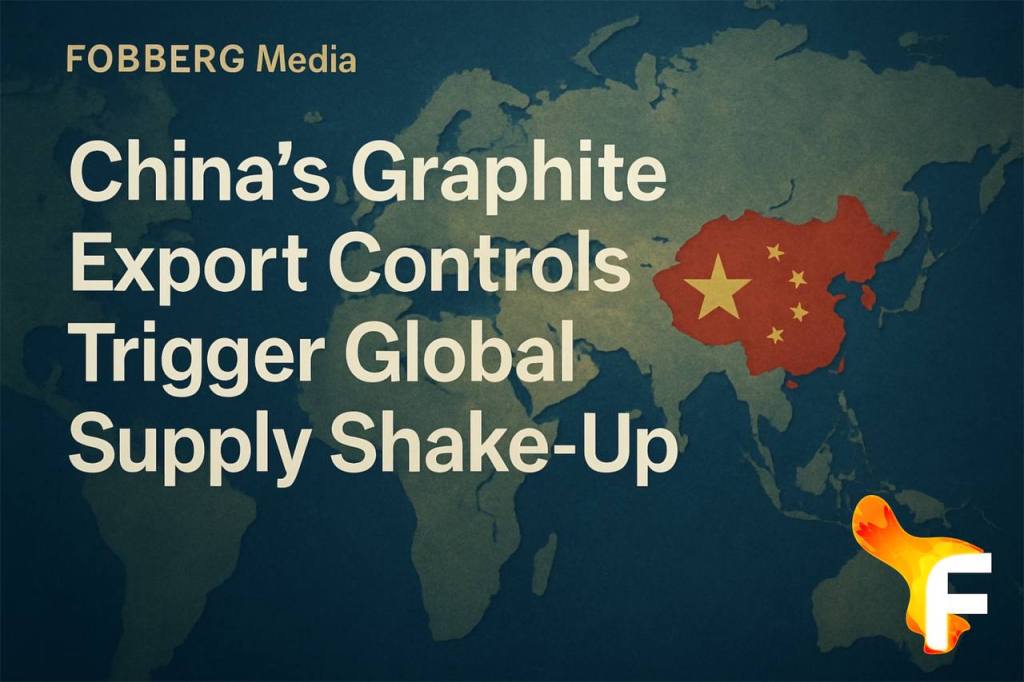 China highlighted on world map with text: China’s Graphite Export Controls Trigger Global Supply Shake-Up